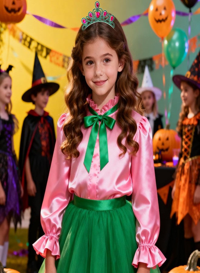 هابدو طوق رأس هابدو مرصع بالكريستال الوردي والأخضر للنساء والفتيات، طوق رأس أنيق مزين بأحجار الراين بتصميم ساحر، إكسسوارات شعر براقة، هدية مثالية لها، النمط B - Image 4